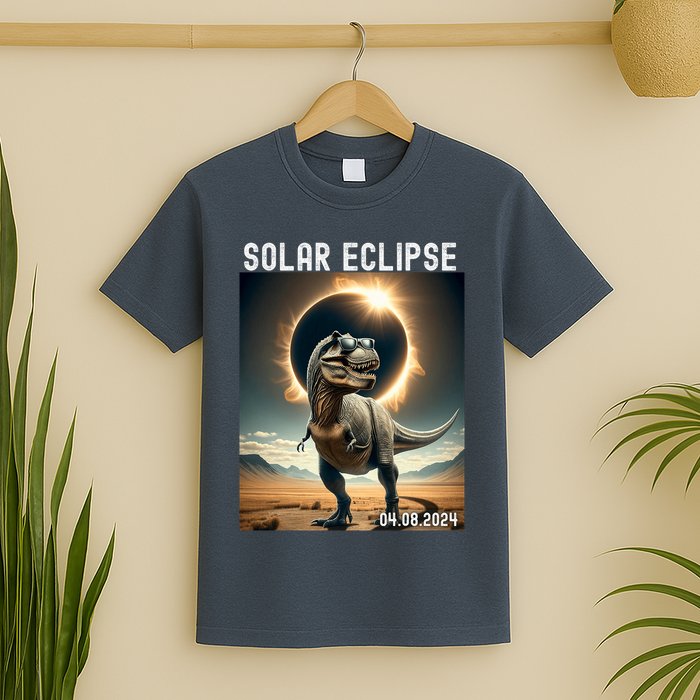 Total Solar Eclipse Trex Dinosaur April 8 2024 T-Shirt