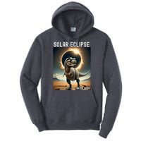 Total Solar Eclipse Trex Dinosaur April 8 2024 Tall Hoodie