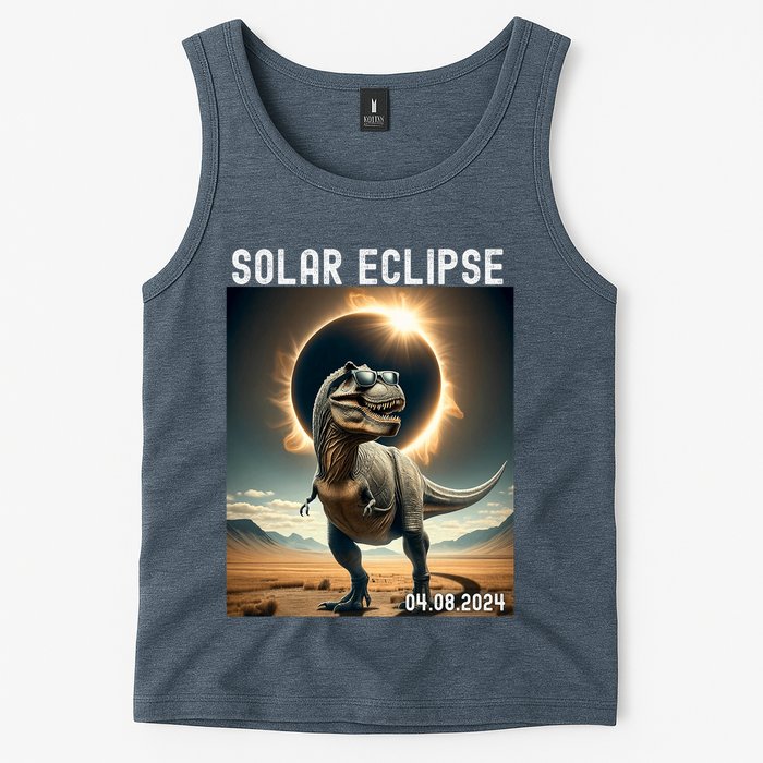 Total Solar Eclipse Trex Dinosaur April 8 2024 Tank Top