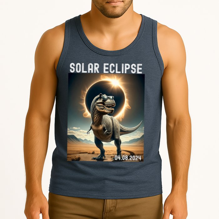 Total Solar Eclipse Trex Dinosaur April 8 2024 Tank Top