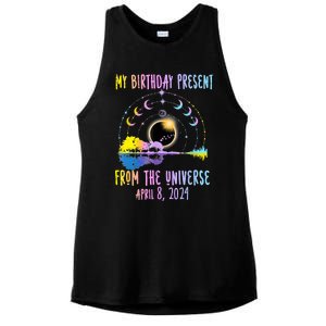 Total Solar Eclipse And Yes ItS My Birthday April 8 2024 Ladies PosiCharge Tri-Blend Wicking Tank