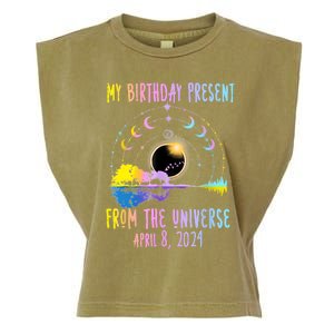 Total Solar Eclipse And Yes ItS My Birthday April 8 2024 Garment-Dyed Women's Muscle Tee