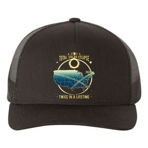 Total Solar Eclipse Twice In A Lifetime 2024 Yupoong Adult 5-Panel Trucker Hat