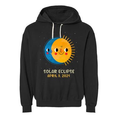 Total Solar Eclipse 2024 Cute Solar Eclipse Garment-Dyed Fleece Hoodie