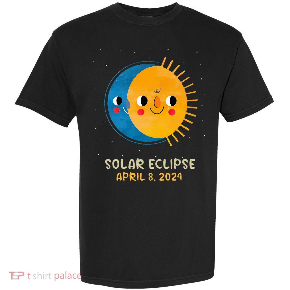 Total Solar Eclipse 2024 Cute Solar Eclipse Garment-Dyed Heavyweight T-Shirt