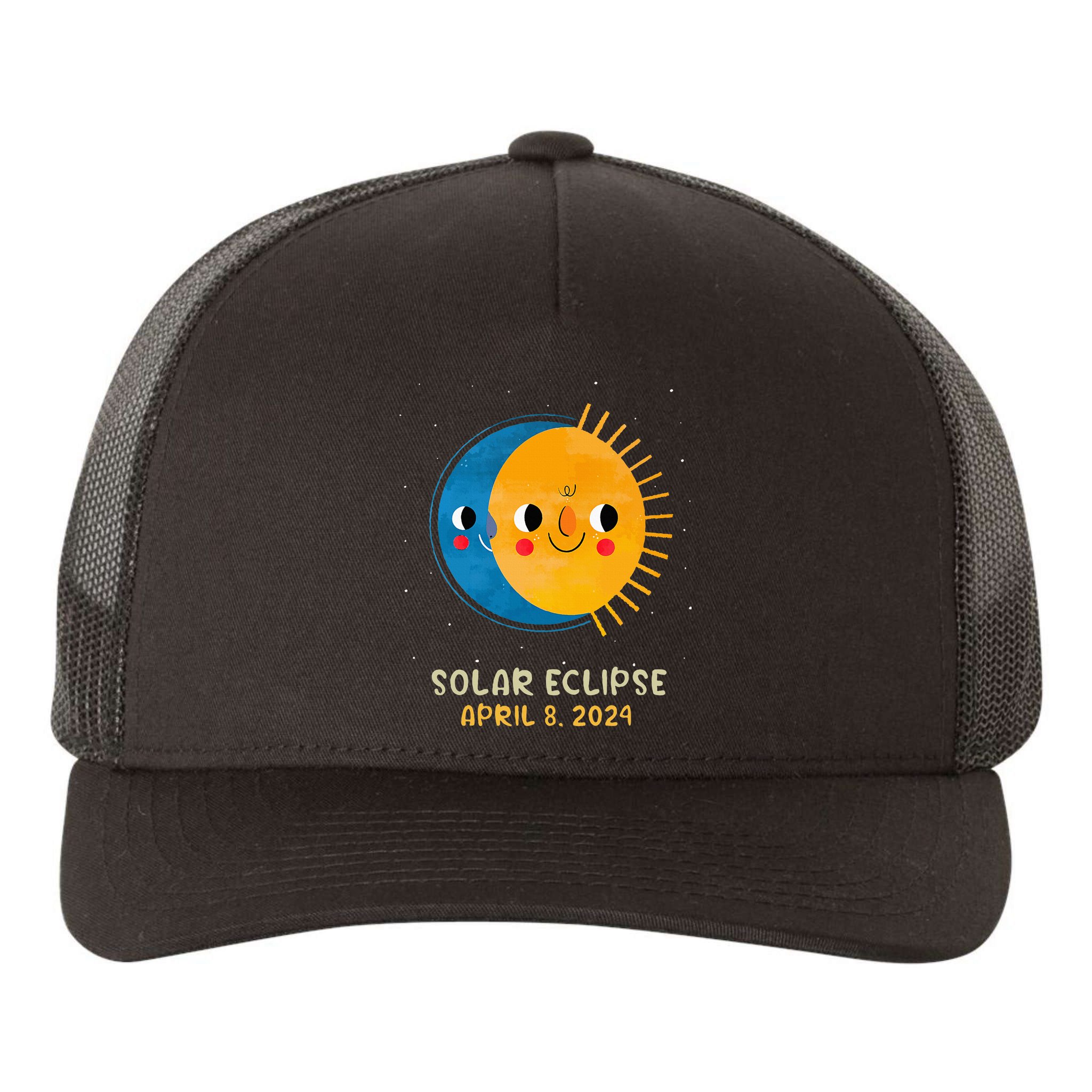 Total Solar Eclipse 2024 Cute Solar Eclipse Yupoong Adult 5-Panel Trucker Hat