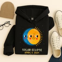 Total Solar Eclipse 2024 Cute Solar Eclipse Hoodie