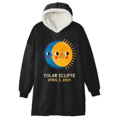 Total Solar Eclipse 2024 Cute Solar Eclipse Hooded Wearable Blanket
