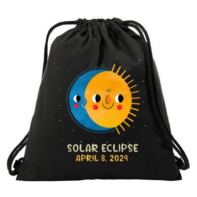 Total Solar Eclipse 2024 Cute Solar Eclipse Drawstring Bag