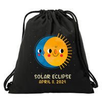 Total Solar Eclipse 2024 Cute Solar Eclipse Drawstring Bag