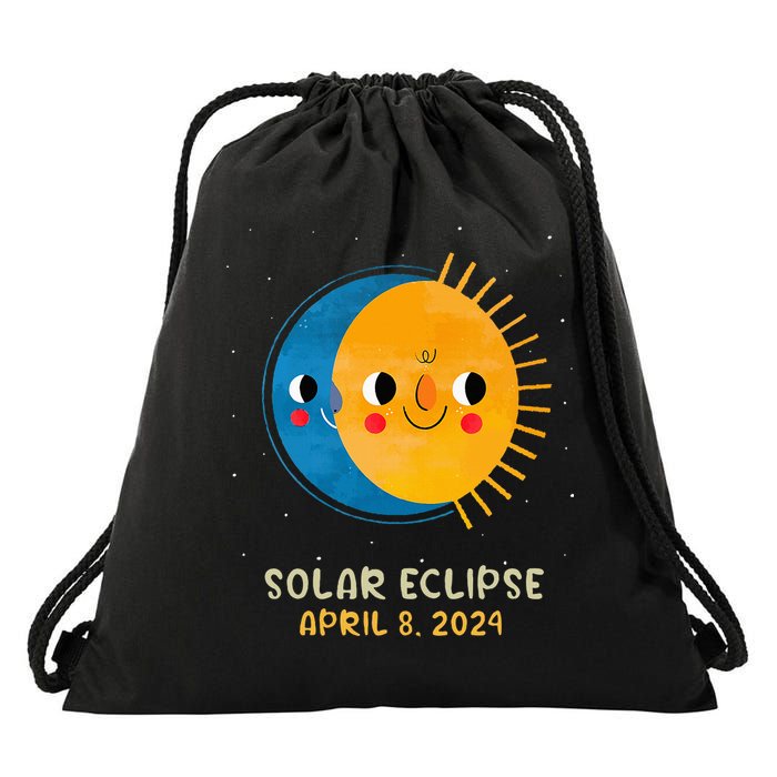 Total Solar Eclipse 2024 Cute Solar Eclipse Drawstring Bag