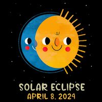 Total Solar Eclipse 2024 Cute Solar Eclipse 16 in Basic Backpack