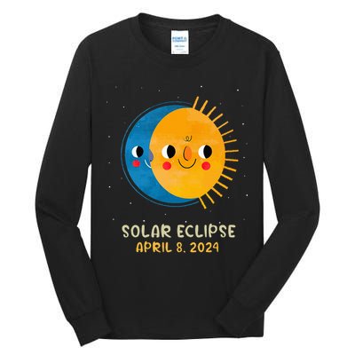 Total Solar Eclipse 2024 Cute Solar Eclipse Tall Long Sleeve T-Shirt