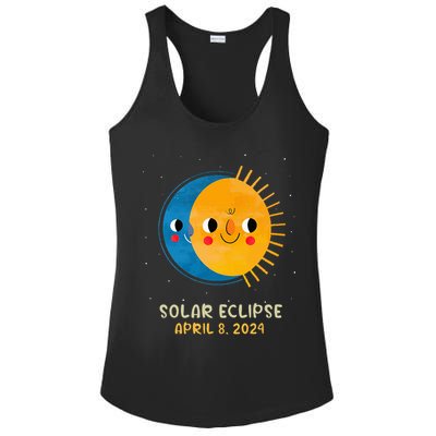 Total Solar Eclipse 2024 Cute Solar Eclipse Ladies PosiCharge Competitor Racerback Tank