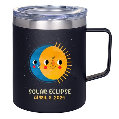 Total Solar Eclipse 2024 Cute Solar Eclipse 12oz Stainless Steel Coffee Mug