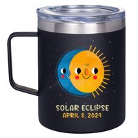 Total Solar Eclipse 2024 Cute Solar Eclipse 12oz Stainless Steel Coffee Mug