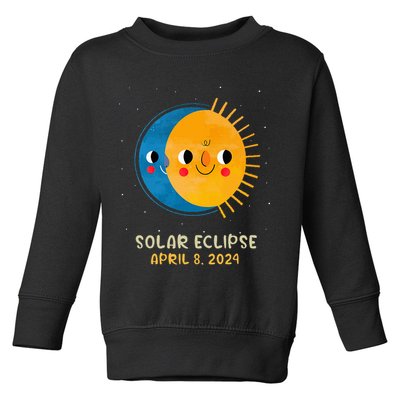 Total Solar Eclipse 2024 Cute Solar Eclipse Toddler Sweatshirt