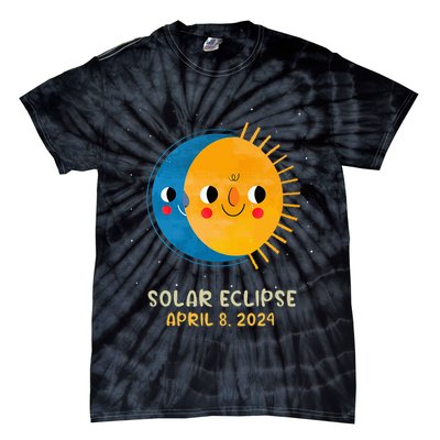 Total Solar Eclipse 2024 Cute Solar Eclipse Tie-Dye T-Shirt