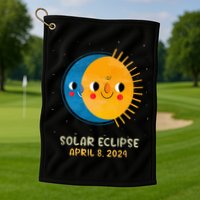 Total Solar Eclipse 2024 Cute Solar Eclipse Golf Towel