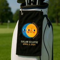 Total Solar Eclipse 2024 Cute Solar Eclipse Golf Towel