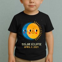 Total Solar Eclipse 2024 Cute Solar Eclipse Toddler T-Shirt