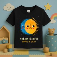 Total Solar Eclipse 2024 Cute Solar Eclipse Toddler T-Shirt