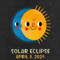 Total Solar Eclipse 2024 Cute Solar Eclipse Microfiber Hand Towel