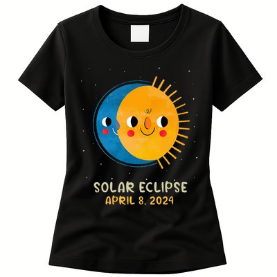 Total Solar Eclipse 2024 Cute Solar Eclipse Womens T-Shirt
