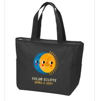 Total Solar Eclipse 2024 Cute Solar Eclipse Zip Tote Bag
