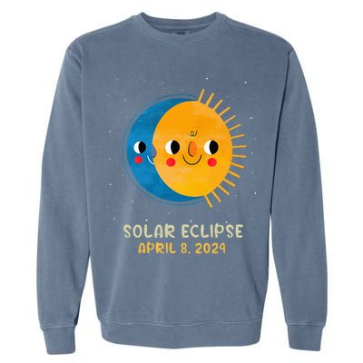 Total Solar Eclipse 2024 Cute Solar Eclipse Garment-Dyed Sweatshirt
