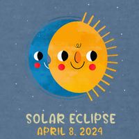 Total Solar Eclipse 2024 Cute Solar Eclipse Garment-Dyed Sweatshirt