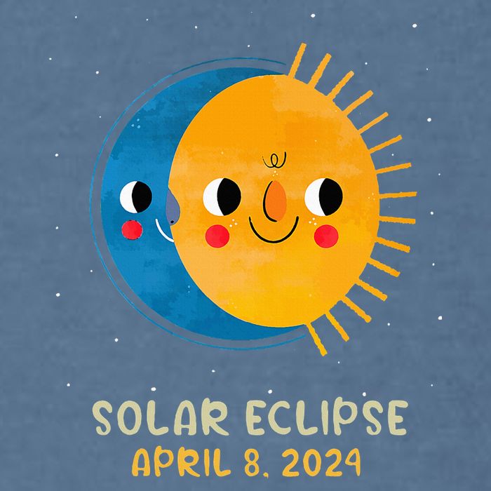 Total Solar Eclipse 2024 Cute Solar Eclipse Garment-Dyed Sweatshirt
