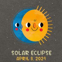 Total Solar Eclipse 2024 Cute Solar Eclipse Cotton Canvas Backpack