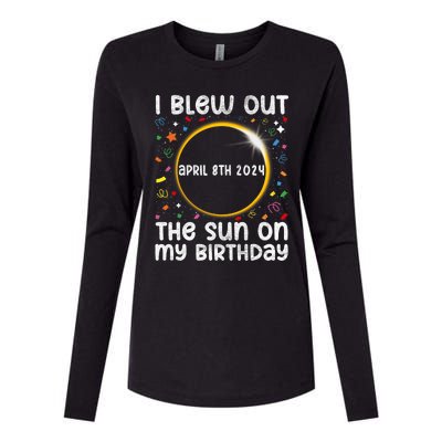 Total Solar Eclipse Birthday April 2024 Funny Quote Totality Womens Cotton Relaxed Long Sleeve T-Shirt