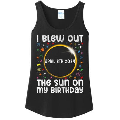 Total Solar Eclipse Birthday April 2024 Funny Quote Totality Ladies Essential Tank