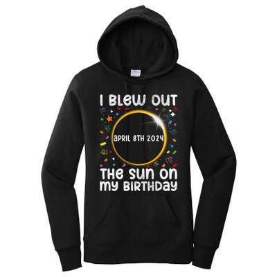 Total Solar Eclipse Birthday April 2024 Funny Quote Totality Women's Pullover Hoodie