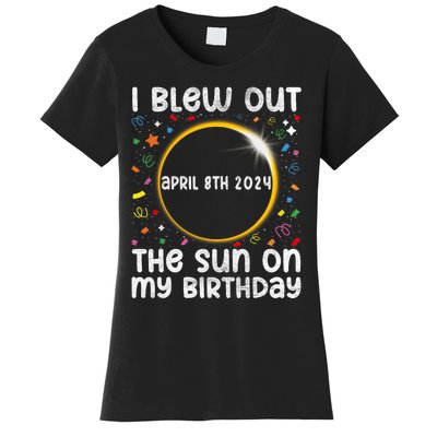 Total Solar Eclipse Birthday April 2024 Funny Quote Totality Women's T-Shirt