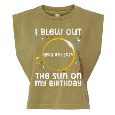 Total Solar Eclipse Birthday April 2024 Funny Quote Totality Garment-Dyed Women's Muscle Tee