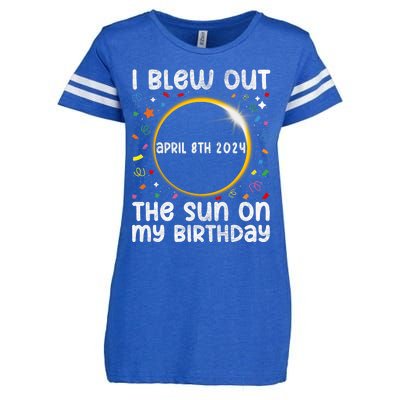 Total Solar Eclipse Birthday April 2024 Funny Quote Totality Enza Ladies Jersey Football T-Shirt