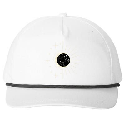 Total Solar Eclipse Moon Sun Stars April 8 Snapback Five-Panel Rope Hat