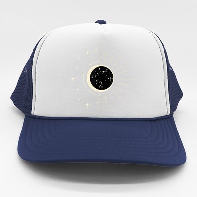 Total Solar Eclipse Moon Sun Stars April 8 Trucker Hat