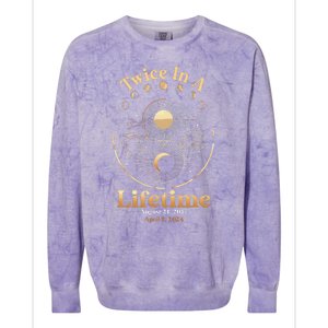 Total Solar Eclipse Twice In A Lifetime 2017 2024 Colorblast Crewneck Sweatshirt