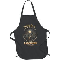 Total Solar Eclipse Twice In A Lifetime 2017 2024 Full-Length Apron With Pockets
