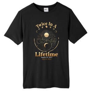 Total Solar Eclipse Twice In A Lifetime 2017 2024 Tall Fusion ChromaSoft Performance T-Shirt