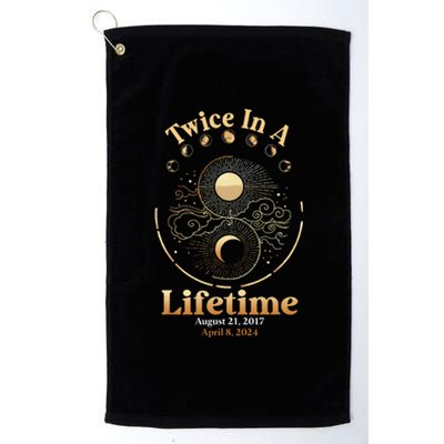 Total Solar Eclipse Twice In A Lifetime 2017 2024 Platinum Collection Golf Towel