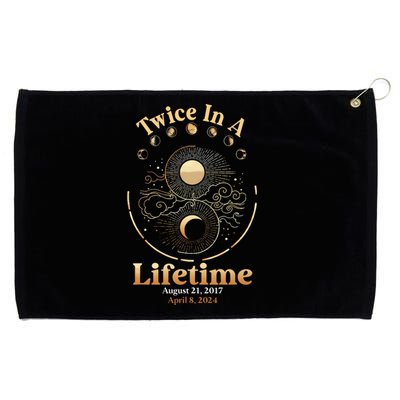 Total Solar Eclipse Twice In A Lifetime 2017 2024 Grommeted Golf Towel