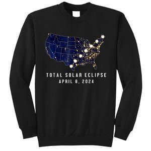 Total Solar Eclipse Map Of The Usa 4.08.2024 Sweatshirt