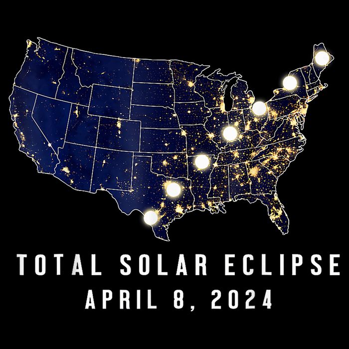Total Solar Eclipse Map Of The Usa 4.08.2024 Daily Commute Backpack