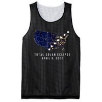 Total Solar Eclipse Map Of The Usa 4.08.2024 Mesh Reversible Basketball Jersey Tank