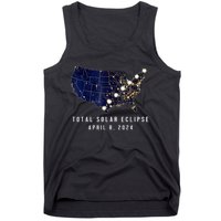 Total Solar Eclipse Map Of The Usa 4.08.2024 Tank Top